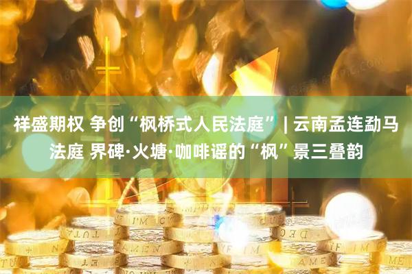 祥盛期权 争创“枫桥式人民法庭” | 云南孟连勐马法庭 界碑·火塘·咖啡谣的“枫”景三叠韵