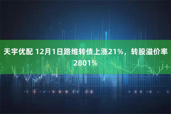 天宇优配 12月1日路维转债上涨21%，转股溢价率2801%